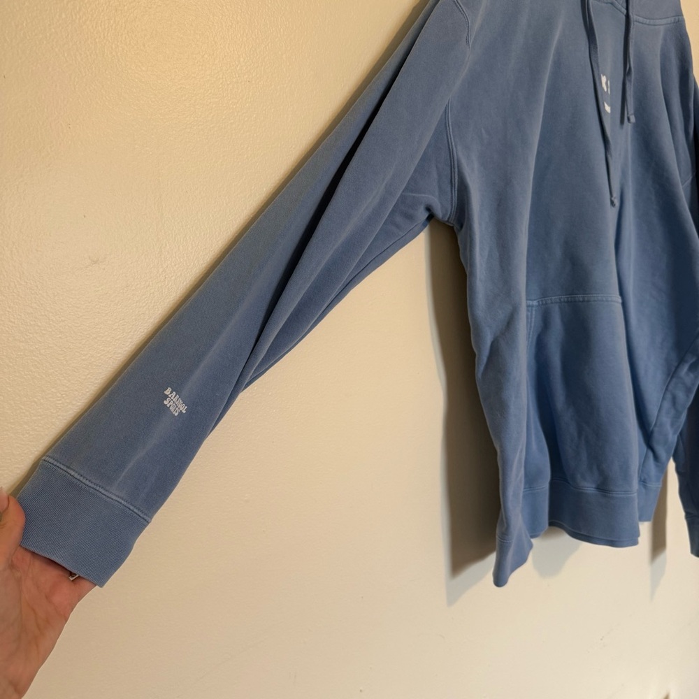 Barstool | "What Happened Last Night"  Blue Hoodie with Smiley Design - Picture 4 of 8